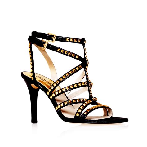 michael kors alexi sandal black|Michael Kors leather sandals.